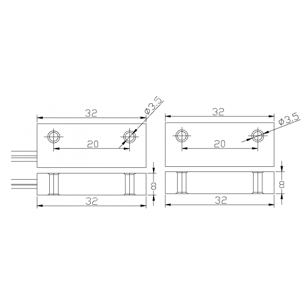 Contact magnetic aplicabil pentru usi de lemn - 5C-51