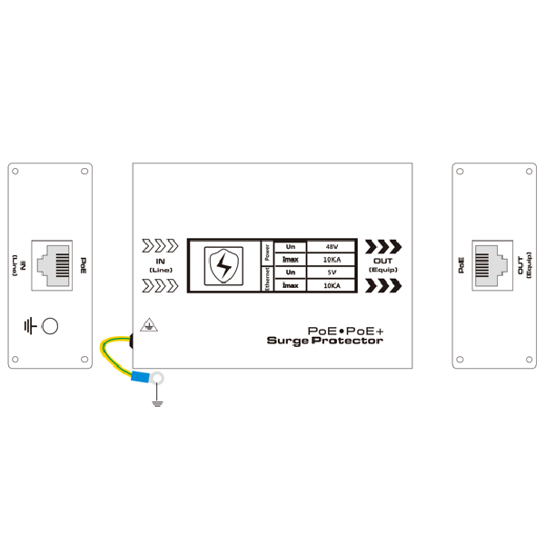 Dispozitiv de protectie retele ethernet gigabit cu suport PoE/POE+ - USP201GE-POE Dispozitiv de protectie retele ethernet gigabit cu suport PoE/POE+ - USP201GE-POE