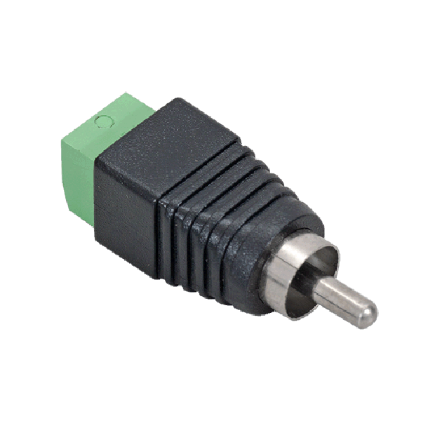 Pachet de 10 bucati de conectori RCA male (tata) rapid, cu bloc terminal cu suruburi - RCAM(P10)