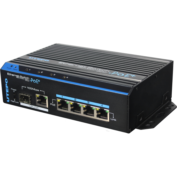 Switch ethernet POE+ industrial, 4+1 porturi - UTP7204E-POE-A1 Switch ethernet POE+ industrial, 4+1 porturi - UTP7204E-POE-A1