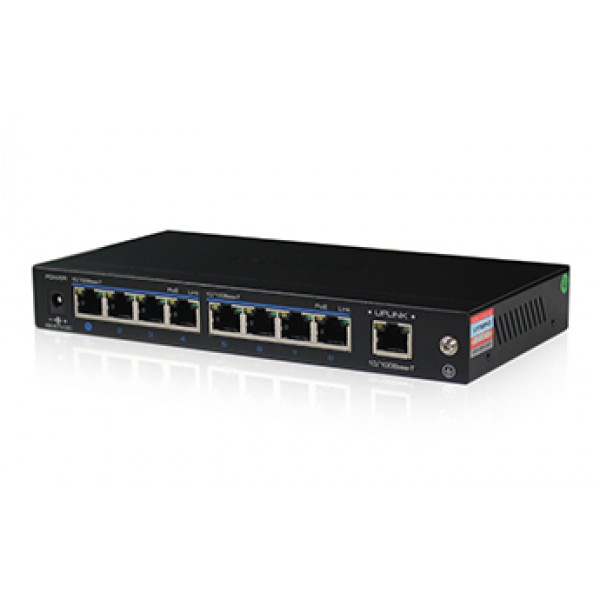 Switch ethernet PoE+, 8 porturi 10/100 Mbps POE+ downlink, 1 port 10/100 Mbps uplink - UTP1-SW0801-TP120 Switch ethernet PoE+, 8 porturi 10/100 Mbps POE+ downlink, 1 port 10/100 Mbps uplink - UTP1-SW0801-TP120