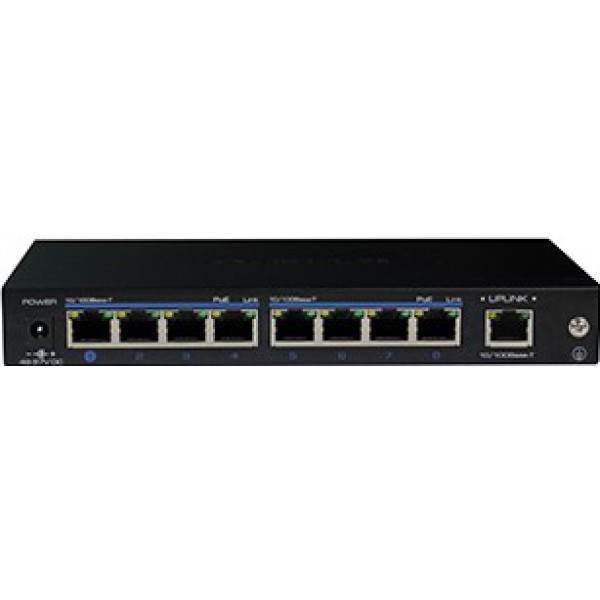 Switch ethernet PoE+, 8 porturi 10/100 Mbps POE+ downlink, 1 port 10/100 Mbps uplink - UTP1-SW0801-TP120 Switch ethernet PoE+, 8 porturi 10/100 Mbps POE+ downlink, 1 port 10/100 Mbps uplink - UTP1-SW0801-TP120
