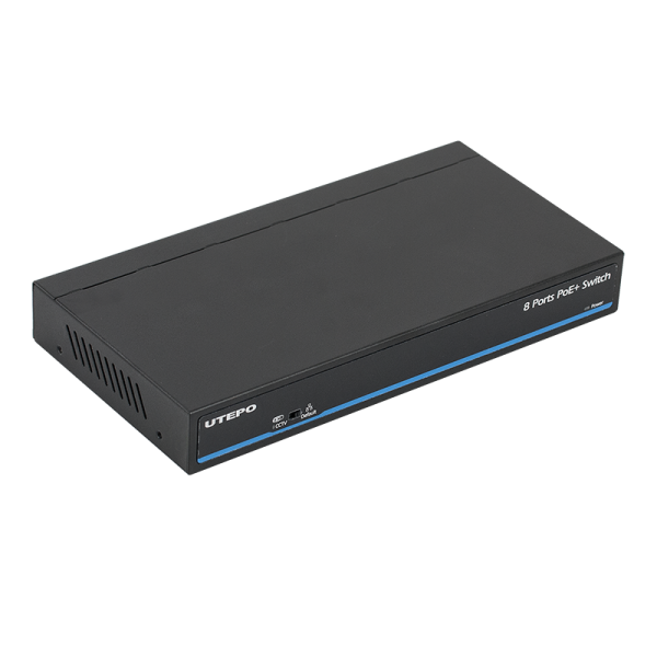 Switch ethernet PoE+, 8 porturi 10/100 Mbps POE+ downlink, 1 port 10/100 Mbps uplink - UTP1-SW0801-TP120