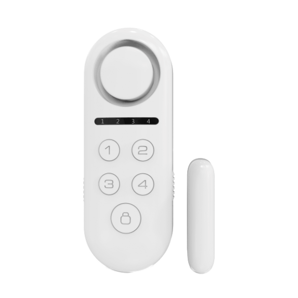 Contact magnetic standalone wireless, dublu, cu 4 zone, sirena incorporata, telecomanda si cod PIN - KR-D3 Contact magnetic standalone wireless, dublu, cu 4 zone, sirena incorporata, telecomanda si cod PIN - KR-D3