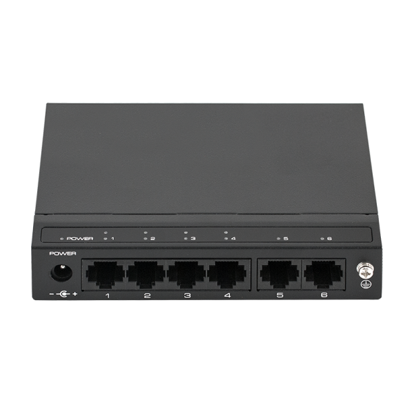 Switch ethernet PoE+ cu 4 porturi 10/100 Mbps POE+ downlink, 2 porturi 10/100 Mbps uplink, 60W - SF6P-FHM Switch ethernet PoE+ cu 4 porturi 10/100 Mbps POE+ downlink, 2 porturi 10/100 Mbps uplink, 60W - SF6P-FHM