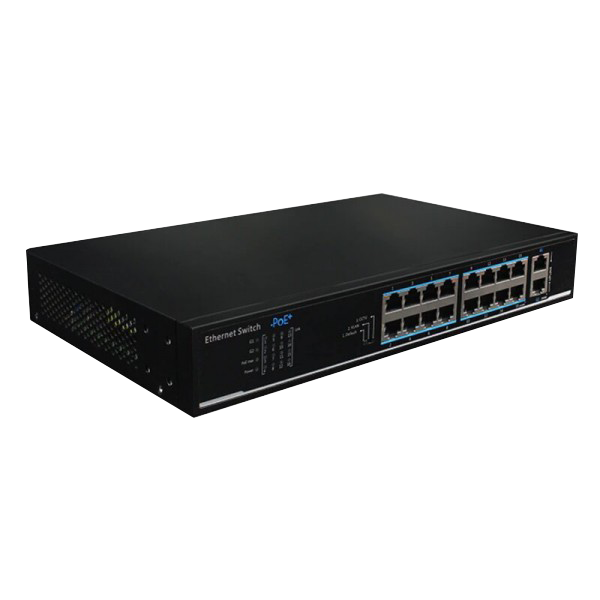 Switch ethernet PoE+, 16 porturi 10/100Mbps POE+ downlink, 2 porturi 10/100/100Mbps uplink, functie POE Watchdog - UTP1218-PSB150 Switch ethernet PoE+, 16 porturi 10/100Mbps POE+ downlink, 2 porturi 10/100/100Mbps uplink, functie POE Watchdog - UTP1218-PSB150
