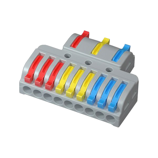 Conectori de cabluri cu functie de multiplicator, 3 x 1 la 3, maxim 4mm² - ET-LT-933