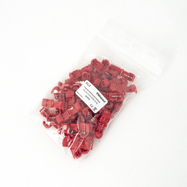 Conector tip T pentru imbinarea cablurilor litate AWG 22–18, 0.5~1mm², pachet 50 bucati - ET-T1-T(50) Conector tip T pentru imbinarea cablurilor litate AWG 22–18, 0.5~1mm², pachet 50 bucati - ET-T1-T(50)