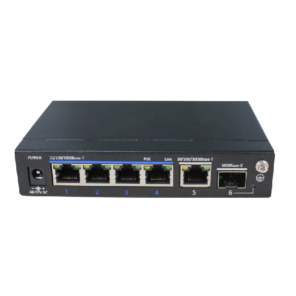 Switch ethernet PoE+ full gigabit , 4 porturi 10/100/1000Mbps POE+ downlink, 1 port 10/100/1000Mbps uplink, 1 port SFP 1000Mbps uplink - UTP3306TS-PSB Switch ethernet PoE+ full gigabit , 4 porturi 10/100/1000Mbps POE+ downlink, 1 port 10/100/1000Mbps uplink, 1 port SFP 1000Mbps uplink - UTP3306TS-PSB