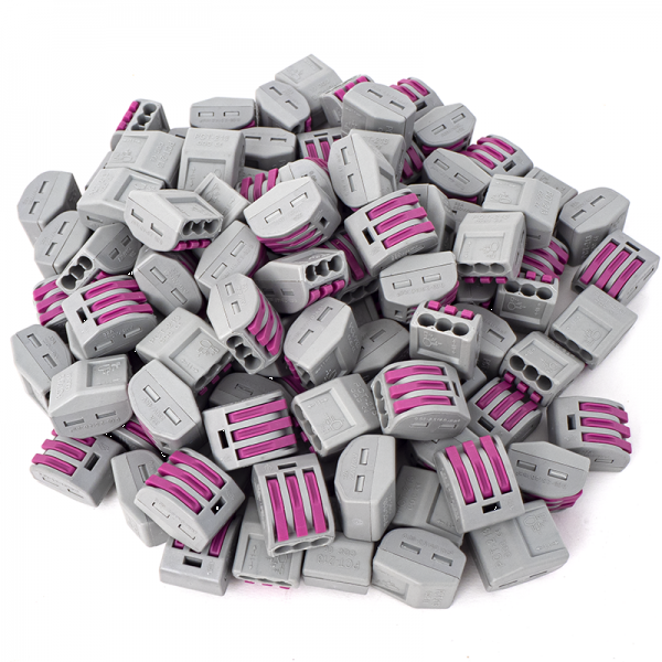 Cleme legaturi rapide cabluri 3 x max. 4mm² - PCT-213(10) Cleme legaturi rapide cabluri 3 x max. 4mm² - PCT-213(10)
