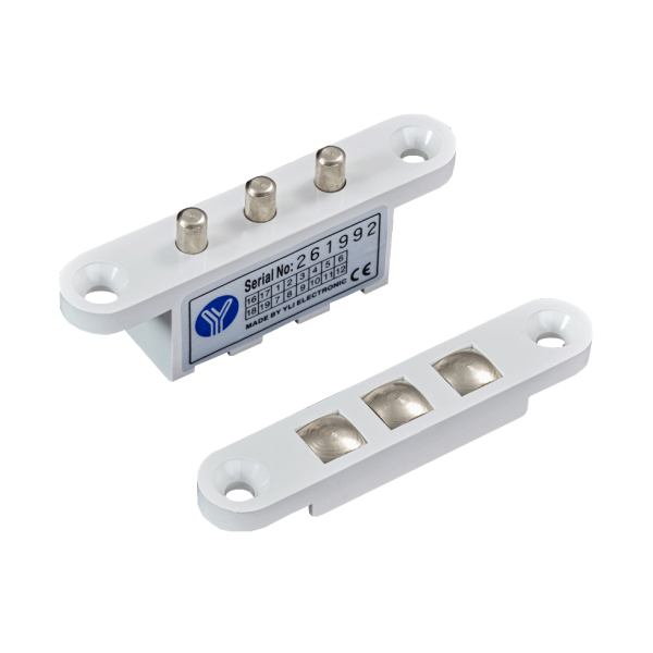 Contact mecanic cu trei contacte pentru alimentarea incuietorilor electrice montate pe foaia de usa - DLK-404-3 Contact mecanic cu trei contacte pentru alimentarea incuietorilor electrice montate pe foaia de usa - DLK-404-3