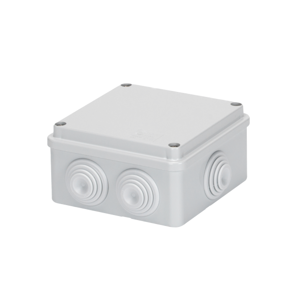 Cutie de jonctiune cu capac simplu insurubat, IP55, pereti cu presetupe - GW44004 Cutie de jonctiune cu capac simplu insurubat, IP55, pereti cu presetupe - GW44004