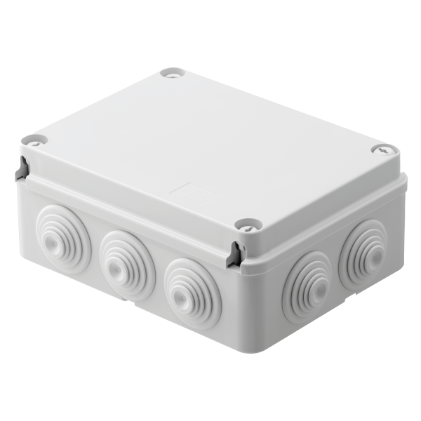 Cutie de jonctiune cu capac simplu insurubat, IP55, pereti cu presetupe, 190mm - GW44007 Cutie de jonctiune cu capac simplu insurubat, IP55, pereti cu presetupe, 190mm - GW44007