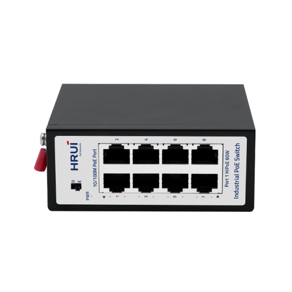 Switch industrial POE 8 porturi 10/100MBPS, HI-POE 60W, IP40, DIN, -40-75°C - HR710P-8T Switch industrial POE 8 porturi 10/100MBPS, HI-POE 60W, IP40, DIN, -40-75°C - HR710P-8T