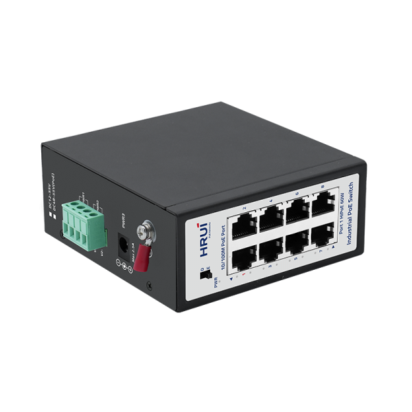 Switch industrial POE 8 porturi 10/100MBPS, HI-POE 60W, IP40, DIN, -40-75°C - HR710P-8T Switch industrial POE 8 porturi 10/100MBPS, HI-POE 60W, IP40, DIN, -40-75°C - HR710P-8T