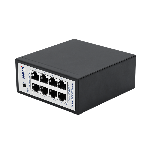 Switch industrial POE 8 porturi 10/100MBPS, HI-POE 60W, IP40, DIN, -40-75°C - HR710P-8T