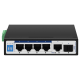 Switch industrial POE 4 porturi GIGABIT + 1 UpLink + 1 SFP, IP40, DIN, -40-75°C - HR500-AFG-411S Switch industrial POE 4 porturi GIGABIT + 1 UpLink + 1 SFP, IP40, DIN, -40-75°C - HR500-AFG-411S