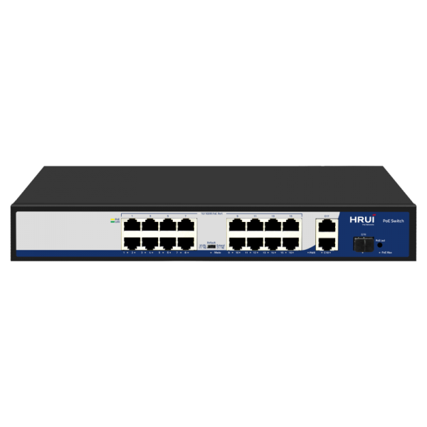 Switch POE 16 porturi 100MBPS + 2 porturi Gigabit RJ45 + 1 port Gigabit SFP, HIPOE 60W, 190W, -0-40°C - HR900-AF-1621GS-200 Switch POE 16 porturi 100MBPS + 2 porturi Gigabit RJ45 + 1 port Gigabit SFP, HIPOE 60W, 190W, -0-40°C - HR900-AF-1621GS-200