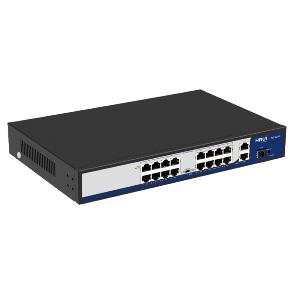 Switch POE 16 porturi 100MBPS + 2 porturi Gigabit RJ45 + 1 port Gigabit SFP, HIPOE 60W, 190W, -0-40°C - HR900-AF-1621GS-200 Switch POE 16 porturi 100MBPS + 2 porturi Gigabit RJ45 + 1 port Gigabit SFP, HIPOE 60W, 190W, -0-40°C - HR900-AF-1621GS-200