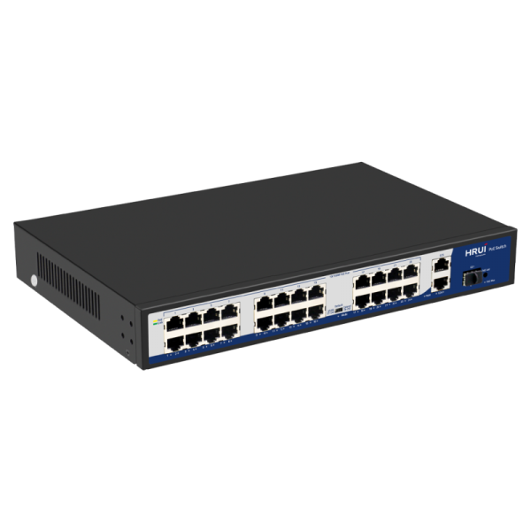 Switch POE 24 porturi 10/100MBPS + 2 porturi Gigabit UpLink + 1 port SFP, IEEE802.3af/at, AI PoE, 0-40°C - HR900-AF-2421GS-300 Switch POE 24 porturi 10/100MBPS + 2 porturi Gigabit UpLink + 1 port SFP, IEEE802.3af/at, AI PoE, 0-40°C - HR900-AF-2421GS-300