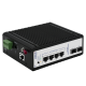 Switch industrial cu management L2+, POE, 4 porturi Gigabit + 2 SFP, 1 port Console, IP40, DIN, -40-75°C - HR722P-4T2GS-A Switch industrial cu management L2+, POE, 4 porturi Gigabit + 2 SFP, 1 port Console, IP40, DIN, -40-75°C - HR722P-4T2GS-A