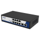 Switch POE 8 porturi 10/100MBPS + 2 porturi UpLink, IEEE802.3af/at, EXTEND, -10-40°C - HR900-AF-82N