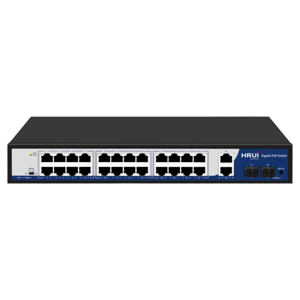 Switch POE 24 porturi Gigabit + 2 porturi Gigabit UpLink + 2 Porturi Gigabit SFP, IEEE802.3af/at, DEFAULT/EXTEND, -10-40°C - HR900-AFG-2422S-300D Switch POE 24 porturi Gigabit + 2 porturi Gigabit UpLink + 2 Porturi Gigabit SFP, IEEE802.3af/at, DEFAULT/EXTEND, -10-40°C - HR900-AFG-2422S-300D