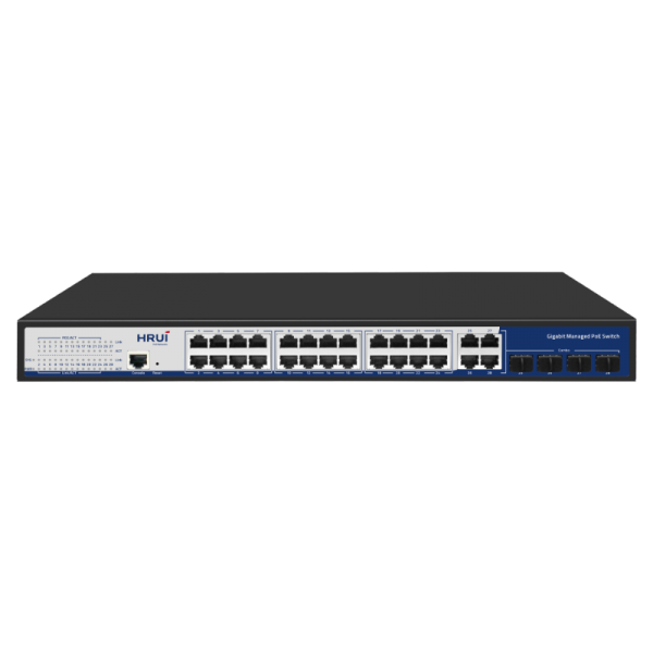 Switch cu management L2+, POE, 24 porturi Gigabit POE + 4 porturi Gigabit combo Ethernet + 4 porturi Gigabit combo SFP, IEEE802.3af/at, -10-50°C - HR-AFGM-2444S-400 Switch cu management L2+, POE, 24 porturi Gigabit POE + 4 porturi Gigabit combo Ethernet + 4 porturi Gigabit combo SFP, IEEE802.3af/at, -10-50°C - HR-AFGM-2444S-400