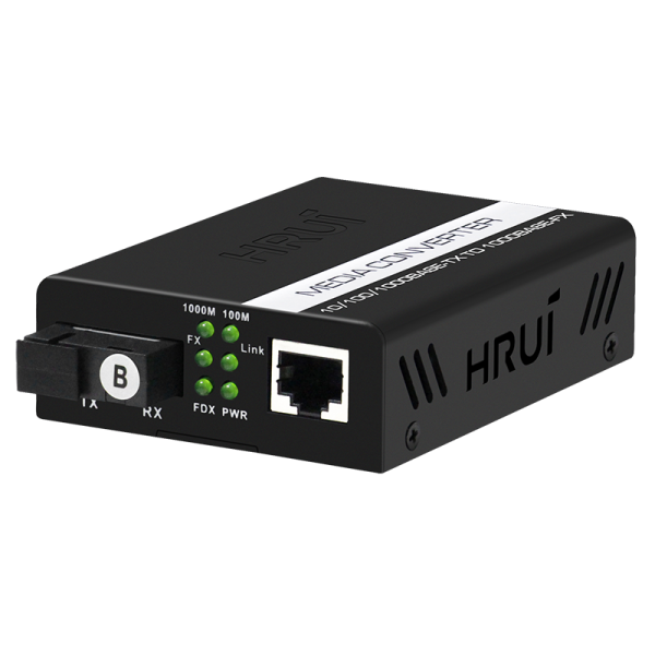 Convertor media fibra, Gigabit single-mode, OPTICAL-TO-RJ45, -10-50°C - HR100W-GE-25-TR