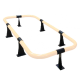 Sistem modular de protectie pentru bariere auto, din otel vopsit in camp electrostatic, picior negru - BXB-PROT-LEG-bk