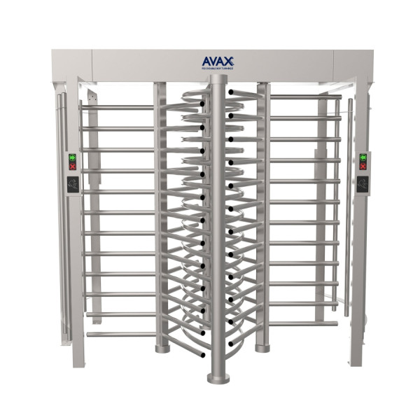 Turnichet vertical full height dublu din inox 304, Perkotek P56 Double (inlocuieste AVAX P55 Double)