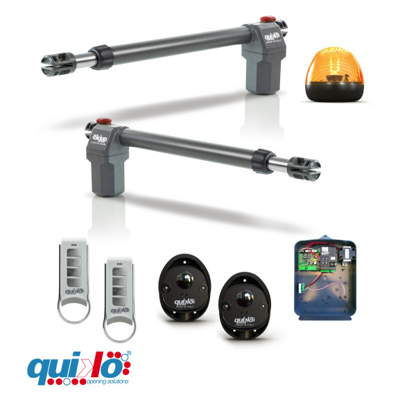 Kit automatizare porti batante QUIKO, max. 4m/ canat, 220Vca, viteza mare (10 secunde)- EON - QK-E400KITFX(v2)+