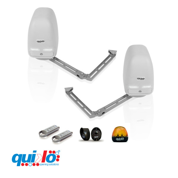SCARABEO- Kit automatizare porti batante QUIKO, cu brat articulat, max. 2.5m/ 300kg /canat, 24Vcc - QK-SCA24KITWB(v2)+ SCARABEO- Kit automatizare porti batante QUIKO, cu brat articulat, max. 2.5m/ 300kg /canat, 24Vcc - QK-SCA24KITWB(v2)+