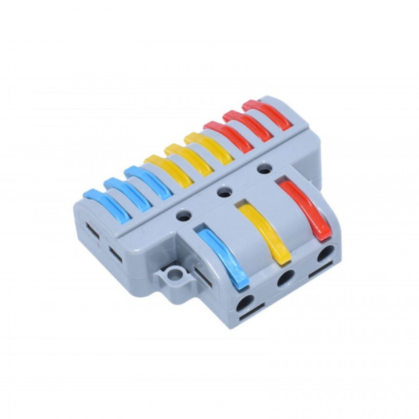 Conectori de cabluri cu functie de multiplicator, 3 x 1 la 3, maxim 4mm² - ET-LT-933(20) Conectori de cabluri cu functie de multiplicator, 3 x 1 la 3, maxim 4mm² - ET-LT-933(20)
