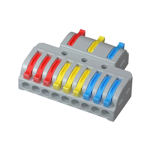 Conectori de cabluri cu functie de multiplicator, 3 x 1 la 3, maxim 4mm² - ET-LT-933(20)