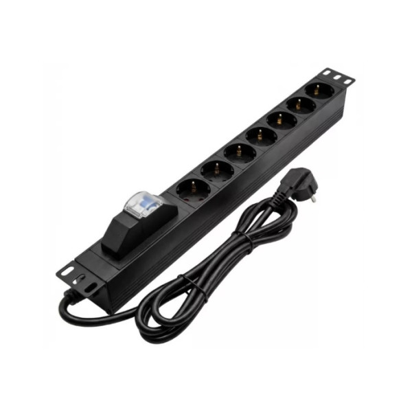 Bara alimentare, 19", 7 prize schuko - PDU7CB Bara alimentare, 19", 7 prize schuko - PDU7CB