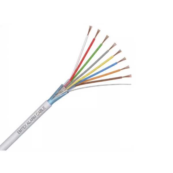 Cablu alarma 8 X 0.22, cupru, manta PVC, rola 100m - EMT-LY(ST)Y8CU Cablu alarma 8 X 0.22, cupru, manta PVC, rola 100m - EMT-LY(ST)Y8CU