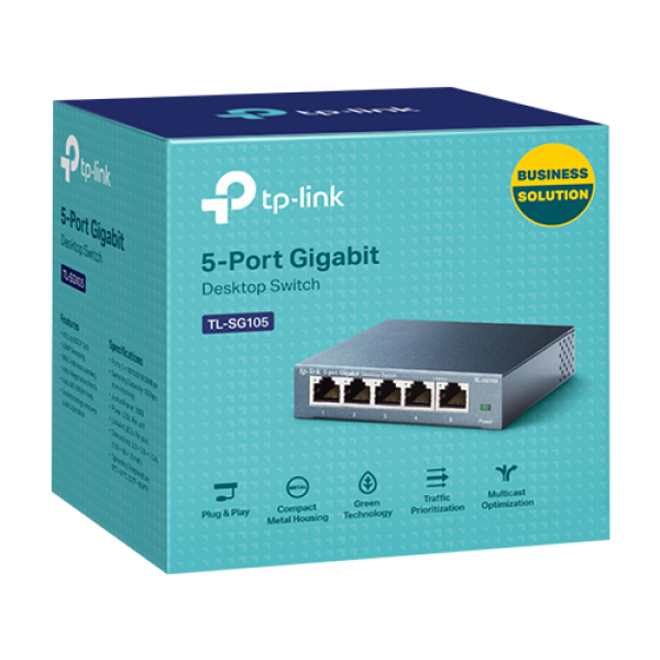 Switch TL-SG105, 5 porturi RJ45 Gigabit, Unmanaged - TP-Link TL-SG105 Switch TL-SG105, 5 porturi RJ45 Gigabit, Unmanaged - TP-Link TL-SG105