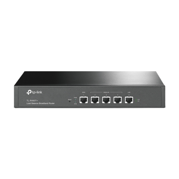 Router 5 porturi RJ45 Gigabit, Load Balancing, 1U - TP-Link Omada TL-R480T+ Router 5 porturi RJ45 Gigabit, Load Balancing, 1U - TP-Link Omada TL-R480T+