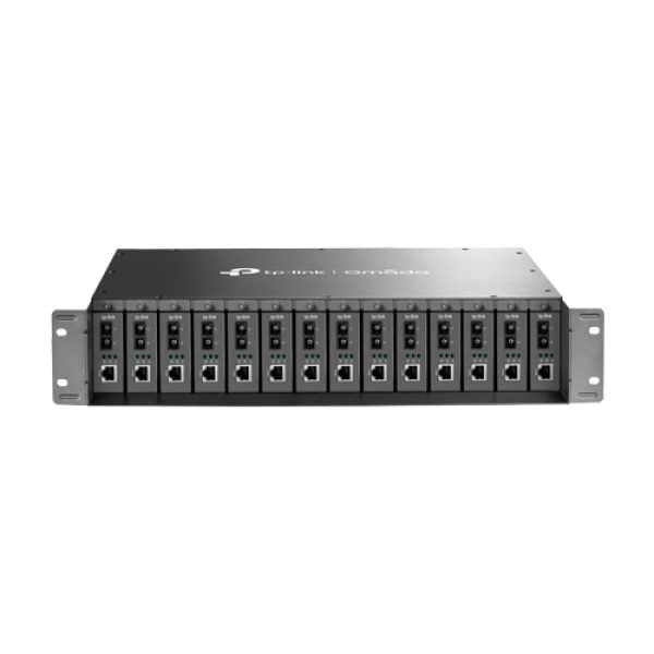 Sasiu rackabil 19 inch pentru 14 media convertoare, 2U - TP-Link Omada MC1400 Sasiu rackabil 19 inch pentru 14 media convertoare, 2U - TP-Link Omada MC1400