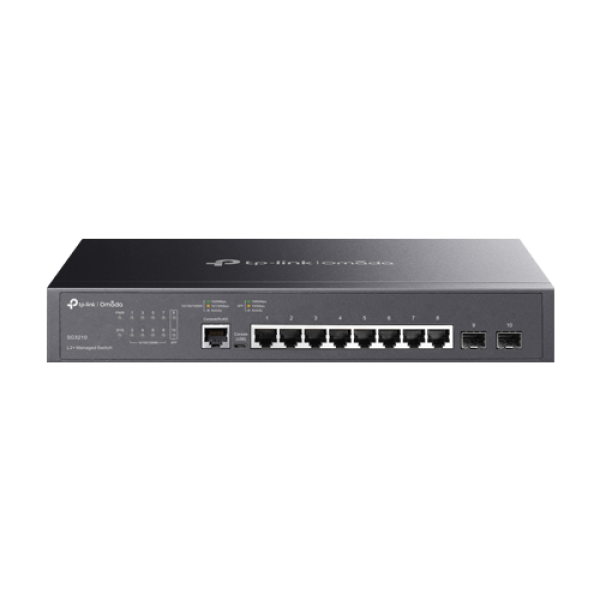 Switch 8 porturi RJ45 Gigabit, 2 x SFP Gigabit, L2+ Management, 1U - TP-Link Omada SG3210