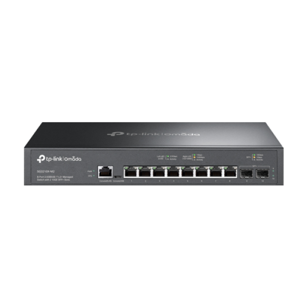 Switch 8 porturi RJ45 2.5G, 2 x SFP+ 10G, L2+ Management, 1U - TP-Link Omada SG3210X-M2
