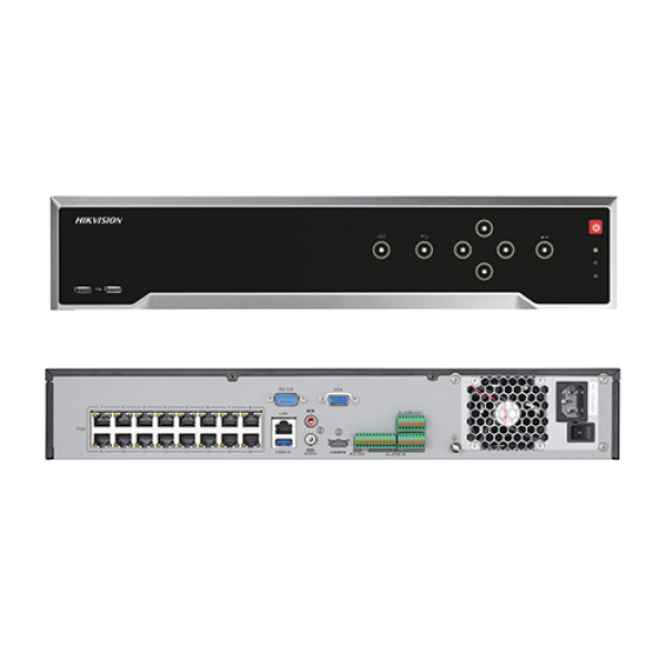 NVR 4K, 16 canale 8MP + 16 porturi PoE - HIKVISION DS-7716NI-K4-16P - gss.ro